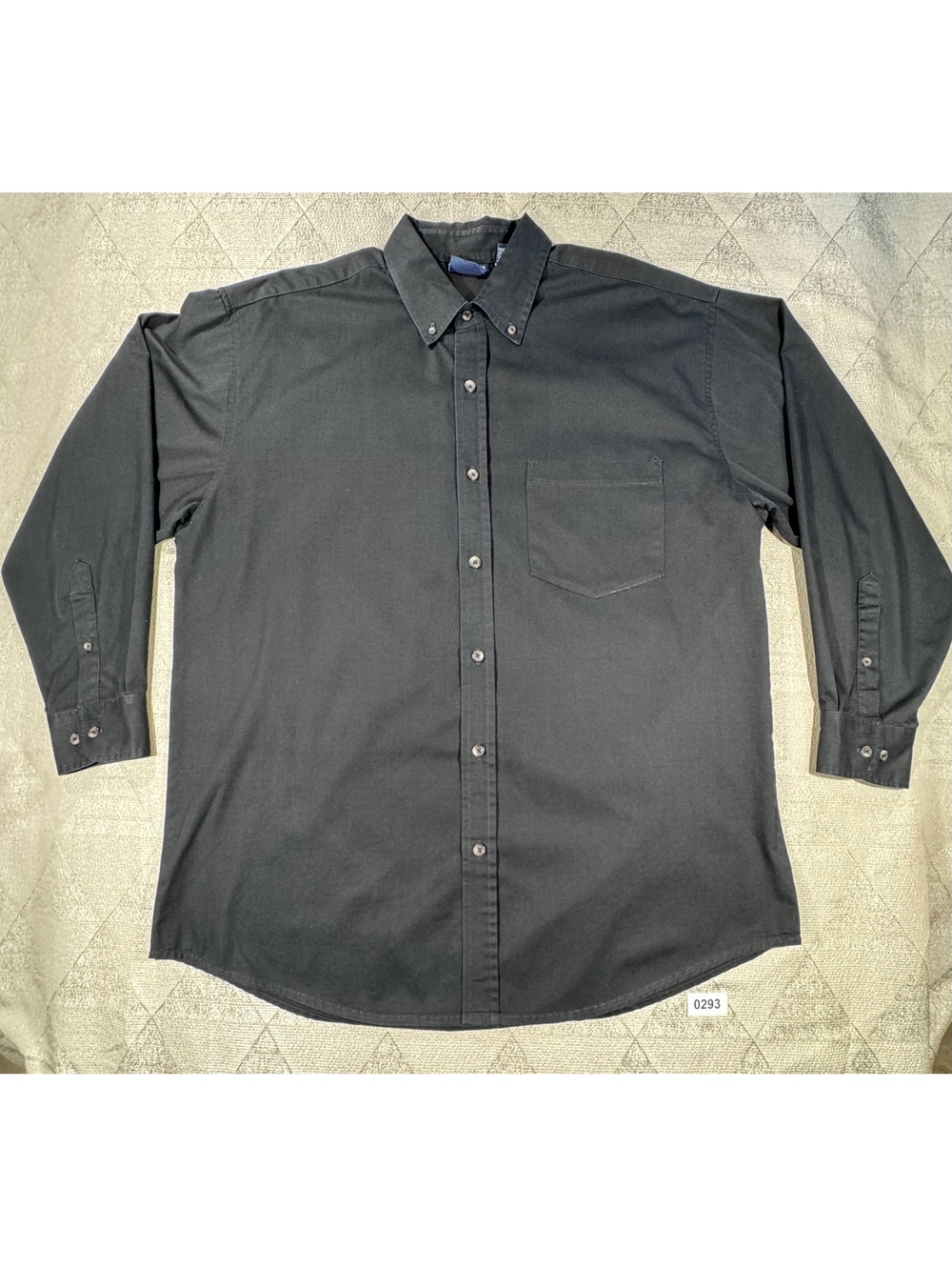 Premier International Men's Black Button-Up Shirt XL Cotton Polyester Blend